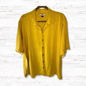 Men's Large Tommy Bahama Short Sleeved Relaxed Fit 100% Silk Shirt